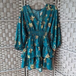 Zara | Dresses | Zara Paisley Floral Print Long Sleeve Summer Flowy Collar  Belt Day Casual Dress | Poshmark